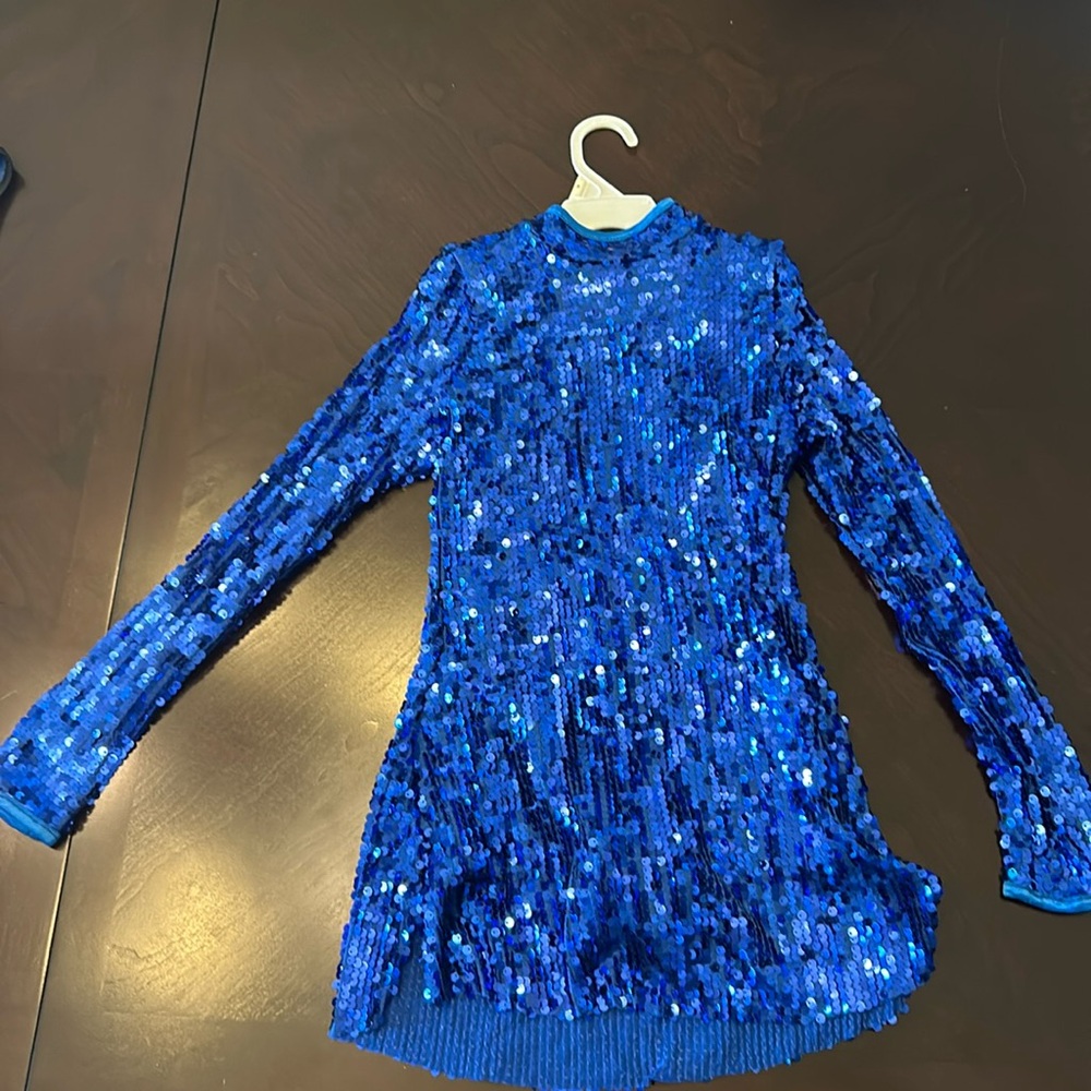 Blue sparkly dance dress